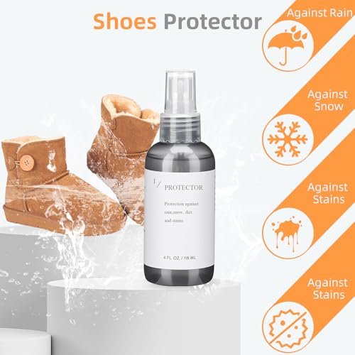 Suede Shoe Cleaner Kit, Shoe Cleaning Kit with Cleaner, Waterproof Protector Spary, Refresh Spary, Brush & Eraser, Shoe Cleaning kit for Suede Nubuck, Boots, Sheepskin, Leather Shoes