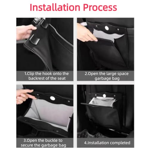 item_name :AOWIS Car Leather Trash Bag Smart LED Waterproof Organizer Storage Garbage Can (KHAKI) - color: Khaki