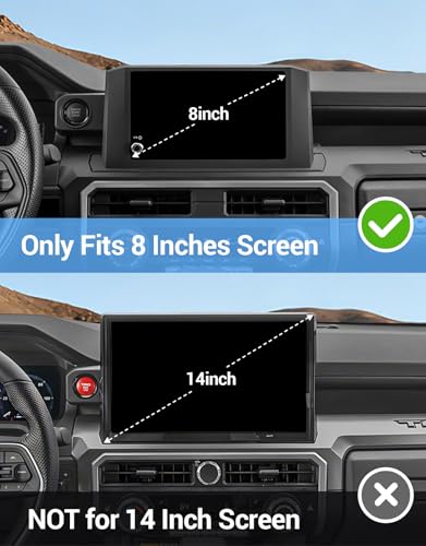 Ecarzo Dashboard Storage Box for Toyota Tacoma 2024 2025 2026, 8-Inch Screen Rear Tray Organizer, ABS Dashboard Storage Tray with Anti-Slip Liner, Center Console Accessory for Daily Essentials - size: Toyota Tacoma 2024-2026 8-Inch Screen Rear Tray