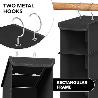 Simple Houseware 2 Pack 10 Shelves Hanging Organizer, Black - color: Black, size: 2-Pack