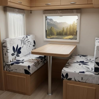 TOPCHANCES RV Dinette Cushion Covers,Stretch Camper Cushions Cover Replacement Bench Cushion Cover Washable Loveseat Slipcovers for Travel Trailer Couch (Pattern 4) - color: Pattern 4
