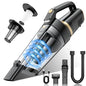 JONYJ Handheld Vacuum Cordless, 16000PA Strong Suction Hand Held Car Vacuum Cleaner, Portable Hand Vacuum Rechargeable with Multi-Nozzles & LED Light for Home, Car, Office, Pets