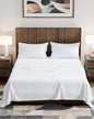 Olympic Queen Sheet Set 66x80 – Luxury RV Olympic Queen Sheets – Soft, Cooling, Comfy & Breathable - 1 Flat, 1 Fitted & 2 Pillowcases w/ 14" to 16" Deep Pockets – Wrinkle Resistant & Fade Free – White - color: 01- White, size: Super Queen/Olympic Queen Si