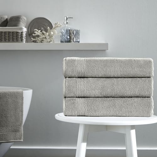 Ozdilek 4-Piece Bath Towels, 27x54 100% Turkish Cotton, Luxury Quick Dry, Extra Large, Fade-Resistant, Eco-Friendly, Spa Towel, Comfortable (Light Brown) - color: Light Brown