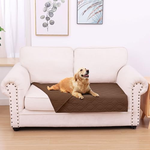 hyha Waterproof Dog Bed Blanket, Soft Pet Blankets, Waterproof Couch Cover for Dogs, Reversible Sofa Covers Washable for Furniture (30x53 Inch, Brown/Brown) - color: Brown+brown, size: 30x53 Inch