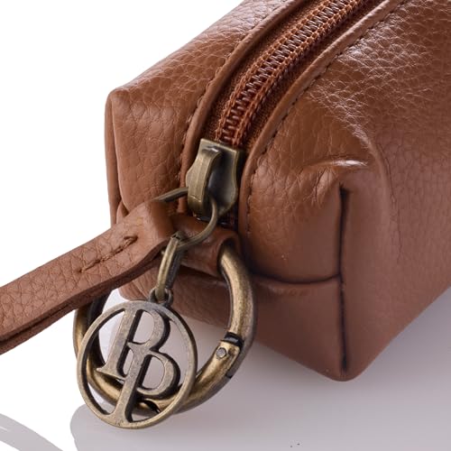 Rein - The Recycled Vegan Leather Pouch Durable Heavy Duty Bag Holder, Leash Attachment Made With Sustainable Materials, Custom Hardware for Small, Medium & Large Dogs, Chestnut Heather - color: Chestnut Heather, size: One Size