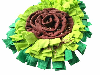 Ferret Cats Snuffle Mat Fleece Foraging Mats Interactive Feeding Toy Small Animal Rabbit Guinea Pig Rat Hamster Anti Slip Treat Dispenser Slow Feeder (Avocado) - color: Avocado