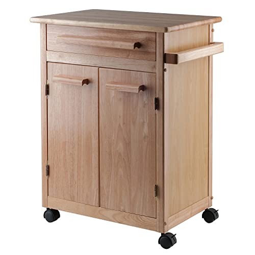 Winsome Wood Kitchen Cart, Natural, Single Drawer (82027)