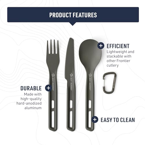 Sea to Summit Frontier Ultralight Cutlery Set, Fork, Spoon and Knife - style: Fork, Spoon, & Knife
