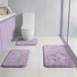 RUN HELIX Bathroom Rugs Sets 3 Piece, Soft Absorbent Memory Foam Bath Mats Set, Dry Fast Bath Mat, Machine Washable Bath Rug Set for Bathroom （Lilac） - color: Lilac