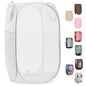 Pop Up Hamper, Collapsible Mesh Laundry Basket - Handy Laundry 71L Foldable Clothes Hamper with Reinforced Handles, Wide Opening and Side Pocket for Dorm, Travel, Cruise, Bedroom (White) - color: White