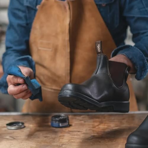 Blundstone Shoe Care Kit for Leather Boots – Includes Renovating Cream, Buffing Cloth, Waterproof Spray and Polishing Pad - color: Black