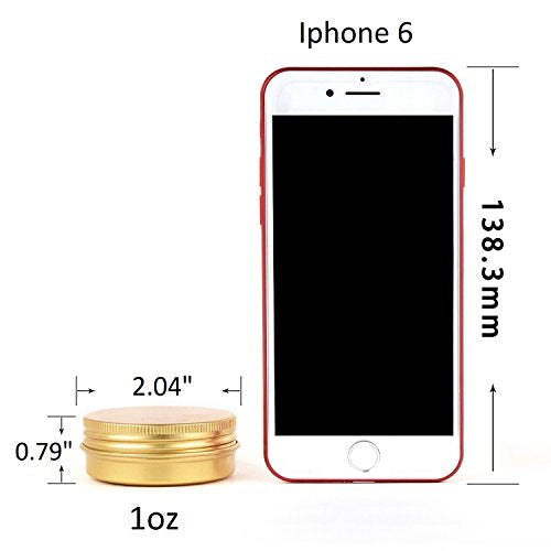 Aluminum Metal Tins 1 Ounce 48 Pack Round Tin Containers Storage Tins Metal Jars Empty Lip Balm Container Small Containers with lids,Gold - color: Gold