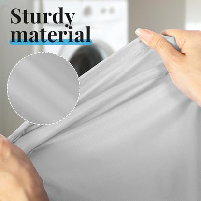 Woanger 12 Pack 28 x 45 Inch Extra Large Laundry Bags Bulk Washable Travel Laundry Bag with Drawstring Closure Large Dirty Clothes Organizer for College Dorm Home Hotel Camping (Silver) - color: Silver