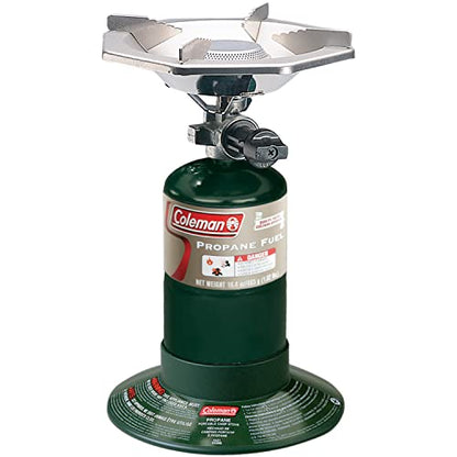 Coleman BottleTop Propane Stove with Adjustable Burner, Portable Camping/Backpacking Cooker with 7650 BTUs of Power for Camping, Tailgating, Grilling, & More - size: 6.62" H x 7.81" W x 7.75" L