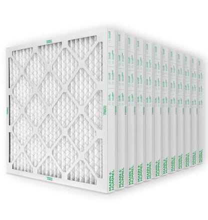 Mann+Hummel 15x20x2 MERV 8 Pleated HVAC AC Furnace Air Filters. Case of 12. (Exact Size: 14.5 x 19.5 x 1.75 Inches) - style: 15 x 20 x 2