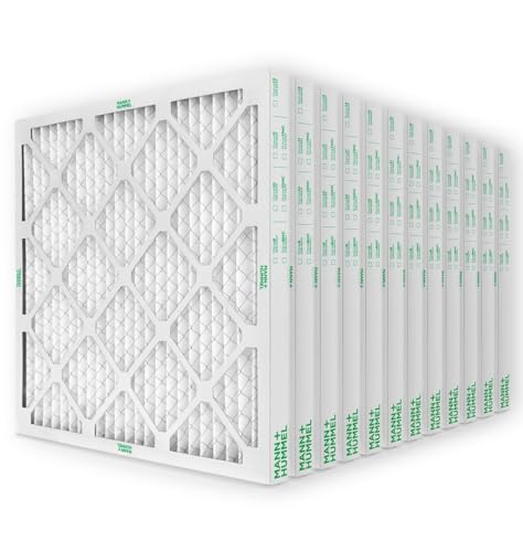 Mann+Hummel 16x20x2 MERV 8 Pleated HVAC AC Furnace Air Filters. Case of 12. (Exact Size: 15.5 x 19.5 x 1.75 Inches) - style: 16 x 20 x 2