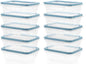 Snapware Total Solutions (3 Cup) Plastic Food Storage Containers Set, Airtight & Leakproof Locking BPA-Free Lids Tupperware, Freezer Dishwasher Microwave Safe (Pack of 10) - size: 10 Pack, style: 3 Cup