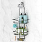 REINHARDT Shower Caddy Hanging Adjustable, Extended Length Rustproof Shower Caddy Over Shower Head with Hooks Soap Holder, Large Capacity Shower Organizer Anti-Swing Bathroom Organizer, Grey - color: Grey