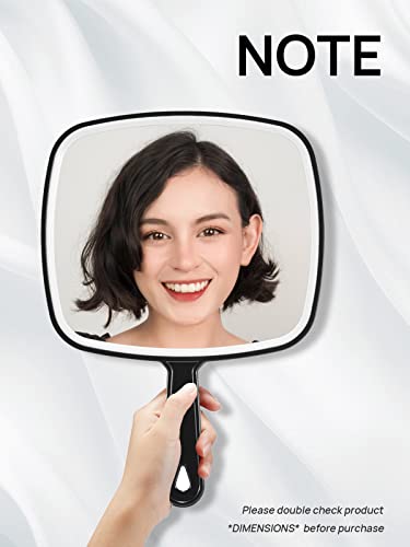 OMIRO Hand Mirror, Extra Large Black Handheld Mirror with Handle, 12.4" L x 9" W - size: 12.4"L x 9"W - Pack of 1