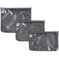 Tiny Twinkle Diaper Bag Organizing Pouches|3 Pack Mess-Proof Clear Front Travel Organizer Bags&TSA Approved Toiletry Bag Set for Baby and Mom Essentials - color: Charcoal