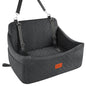 Wooaidagg Dog Car Seat for Medium & Large Dogs Up to 55lbs, Memory Foam Cushion, Washable Cover, Safety Straps & Non-Slip Bottom(Black,Large) - color: Black