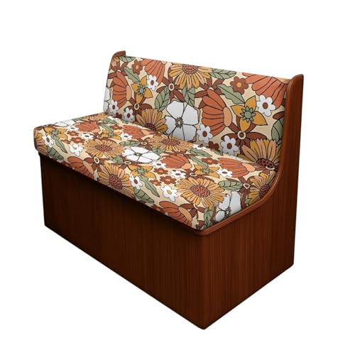 Cottagecore Hippie Daisy Flower Pattern RV Dinette Cushion Covers Stretch Camper Cushions Cover Replacement Couch Cushion Slipcovers for Travel Trailer Couch, 2 Sets - color: Cottagecore Hippie Daisy Flower