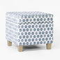 HomePop 18" Classic Square Storage Ottoman - Green Medallion Ikat Print - color: Green