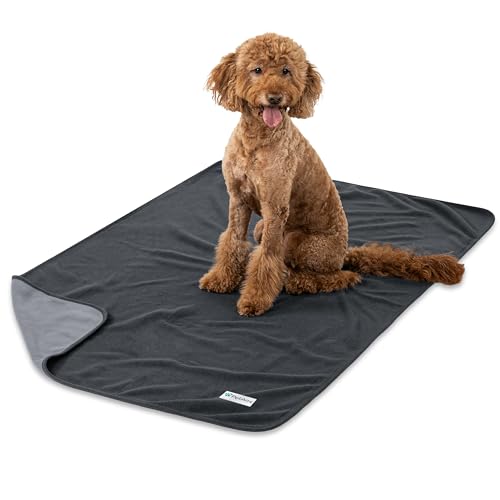 PetAmi Waterproof Dog Blanket for Couch, Pee Proof Reversible Cat Blanket for Sofa Bed Furniture Protector, Soft Fleece Washable Pet Throw for Dogs Cats Puppies Kittens, 40x60 Gray - color: Gray/Light Gray, size: Large (40x60)