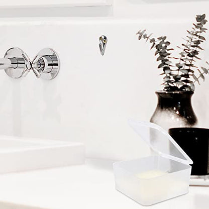 Soap Case Box, Vonpri Soap Dish Storage Holder for Shower Home Outdoor Traveling (2Pcs Clear) - color: 2pcs Clear