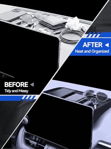 for RAV4 Dashboard Console Organizer 2019-2025 Toyota RAV4 Hybrid LE/XLE/Limited/Adventure/XLE Premium/TRD Off Road Accessories Behind Screen Organizer Storage Box Console Dash Tray - size: for 2019-2025 Toyota RAV4