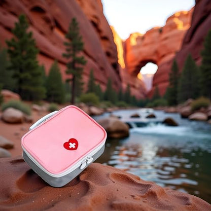 Pink Mini Outdoor First Aid Kit Bag Travel Portable Medicine Organizer Emergency Kit First Aid Kits