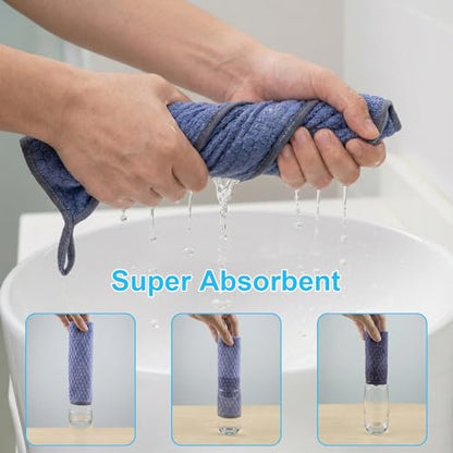 Microfiber Cleaning Cloths 12" x 12": 10 Pack Reusable lint-Free | Towels for Glass, Mirrors, Windows, Stainless Steel, Busting, Kitchen, Bathroom and Car Detailing