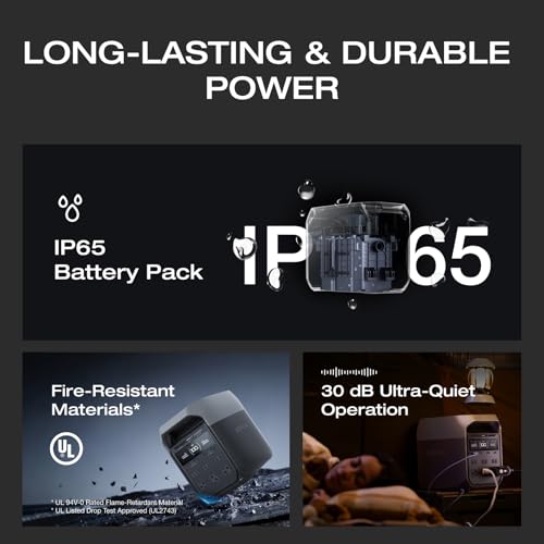 EF ECOFLOW Delta 3 Portable Power Station, 1024Wh LiFePO4 Battery, Full Charge in 56 Min, 1800W AC/100W USB-C Output, Solar Generator(Solar Panel Optional) for Home Backup Power, Camping & RVs - style: DELTA 3
