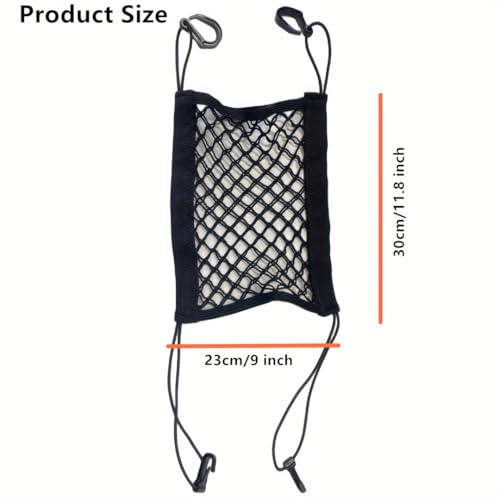 Dog Car Net Barrier with Auto Safety Mesh Organizer Baby Stretchable Storage Bag Universal for Cars.