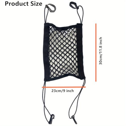 Dog Car Net Barrier with Auto Safety Mesh Organizer Baby Stretchable Storage Bag Universal for Cars.