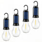 4 Pack Led Camping Lantern Solar Rechargeable,Outdoor Tent Lights for Camping Essentials, Hanging Light Bulbs with Clip Hook Camping Flashlight