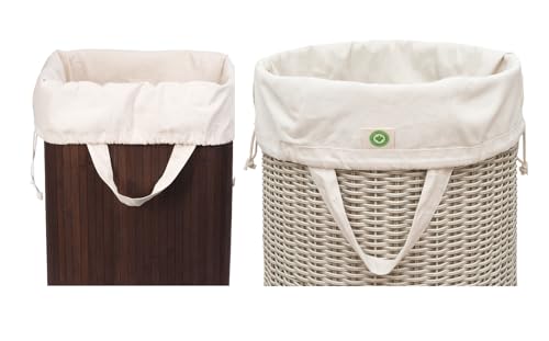 Canvas Laundry Bags - Extra Large, Heavy Duty, 100% Cotton Laundry Bag with Straps, Handles, and Drawstring - College Dorm Laundry Bag in XL Size - Washable, Foldable Laundry Basket Liner (2 Pack)