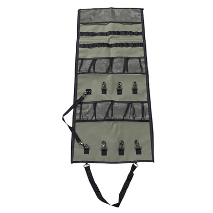Diydeg Camping Hanging Organizer, 8 Hooks 8 Small Mesh Pocket 28 Hanging Loops 600D Oxford Cloth Door Organizer Storage for Bedroom Bathroom RV, Picnic