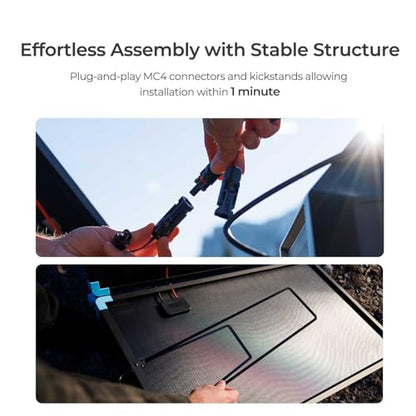 Renogy 220W Portable Solar Panel Suitcase, 23% High Efficiency Foldable Solar Charger for Power Station, Durable for Decades, with Sturdy Kickstands, IP67 Waterproof for RV Camping Off-Grid Blackouts - size: 220W Solar Suitcase