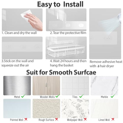 Liuoud 5 Pack Shower Caddy Organizer Rack Shelf for Inside Shower, Self Adhesive Bathroom Wall Storage Basket Rustproof Stainless Steel Large Capacity Shampoo Holder, Grey - color: Grey