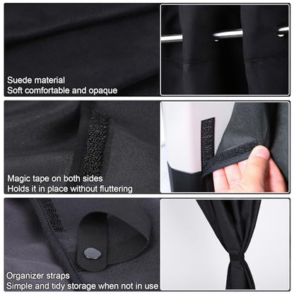 XCBYT Car Window Shades - Upgrade 2 Pack Car Privacy Curtians with Rods for Baby 99% Light Block Window Covers for Camping, Napping, Sleeping, Breastfeeding, Cloth Changing - color: Side(2-Pack, Rod-Mount)