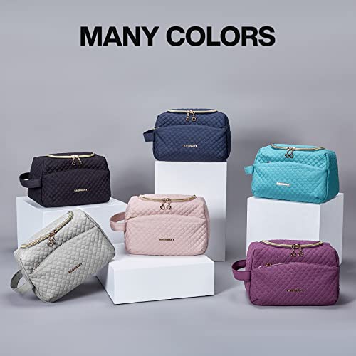 BAGSMART Toiletry Bag for women Travel Toiletry Bag with Large Opening,Travel Essential,Travel Bag for Toiletries Accessories,Black