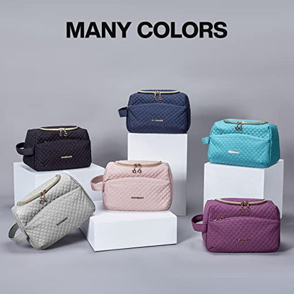 BAGSMART Toiletry Bag for women Travel Toiletry Bag with Large Opening,Travel Essential,Travel Bag for Toiletries Accessories,Black
