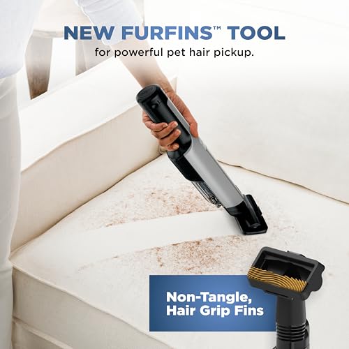 Shark WANDVAC Power PET Cordless Hand Vac, Ultra-Lightweight & Portable with Powerful Suction & Boost Mode, NEW FurFins Tool & Duster Crevice Tool, Designed for Car & Pet Homes, White, WV410WH - style: Wandvac - White