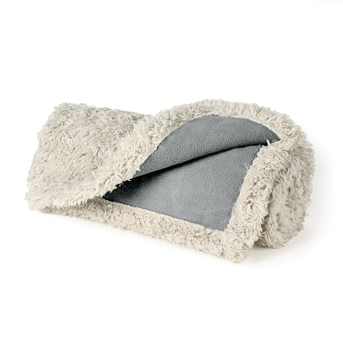 Kritter Planet Waterproof Reversible Pet Blanket for Small Dogs | 20 x 30 Inch, Washable Pet Protector for Crates, Pet Beds and Car Seats, Guards Against Fur, Dirt and Everyday Spills - color: Gray/Taupe, size: 30"x25"