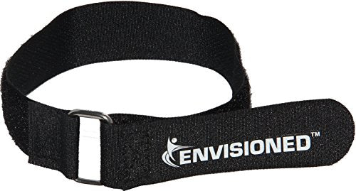 Premium Cinch Straps with Stainless Steel Metal Ring (Buckle), Reusable Durable Hook and Loop, Multipurpose Securing Straps 1" x 12" - 8 Pack Plus 2 Bonus Original 3/4" x 8" Cinch Straps - size: 1" x 12"