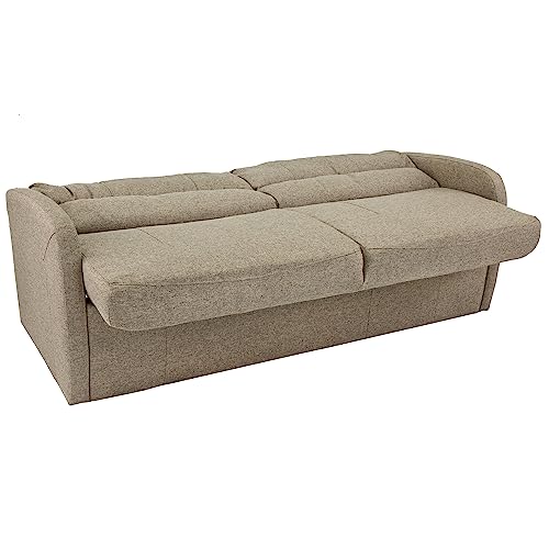 RecPro 70" RV Jack Knife Sofa w/Arms | RV Sleeper Sofa/Couch/Furniture/Living Room (Slideout) (Oatmeal) - color: Oatmeal
