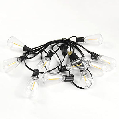 BRIMAX 10FT Outdoor String Lights with 10 Bulbs,ST38 1W Plastic LED Edison Bulbs, Shatterproof, Waterproof String Lights, Perfect for Bistro, Pergola, Backyard and Garden - style: 10FT 10 lights