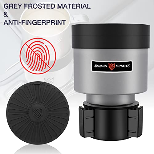Seven Sparta Car Cup Holder Expander with Adjustable Base, Compatible with Hydro Flasks 32/40 Ounce, Compatible with Yeti Ramblers 20/26/30 Ounce, Other Bottles in 3.4"-3.8"(Silver Gray) - color: Silver, size: Medium*1